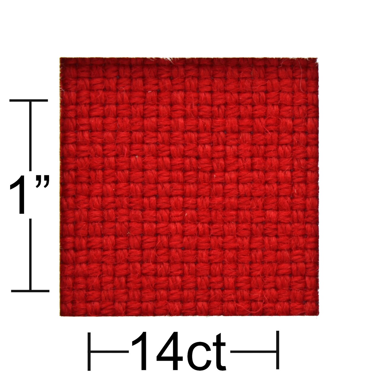 Essentials By Leisure Arts Aida Cloth, 14 count, 15" x 18", Red cross stitch fabric for embroidery, cross stitch, machine embroidery and needlepoint